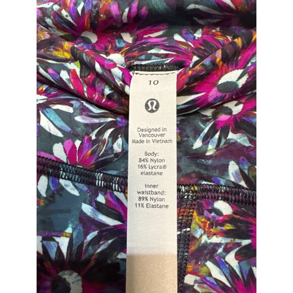 Lululemon Wunder Under High-Rise Leggings 7/8 Length Floral Pattern Multi-Color - Picture 7 of 8